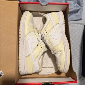 Nike Cream and White Dunk Lows